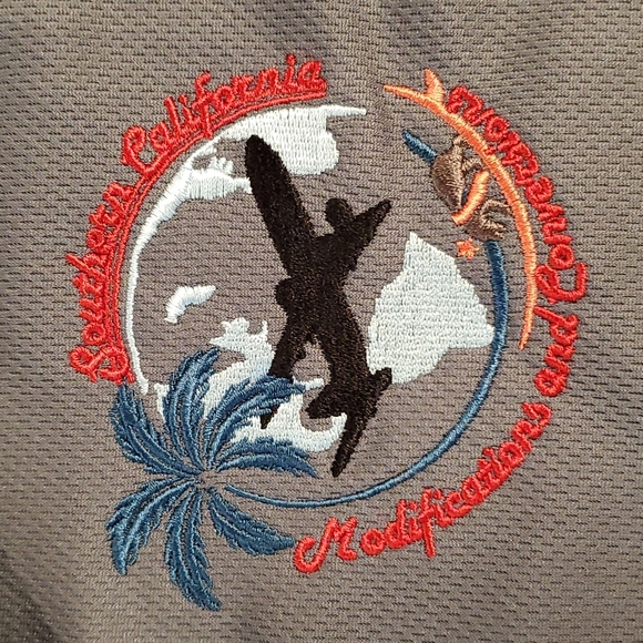 BOEING•So Cal Commemorative top•short sleeve•gray•Med•EUC• - Picture 1 of 16